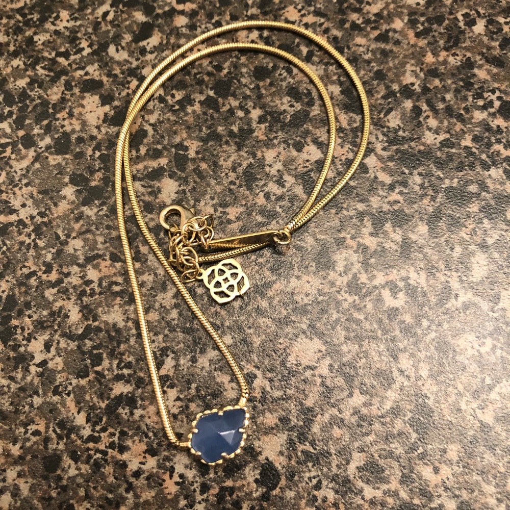 Kendra Scott gold and purple necklace